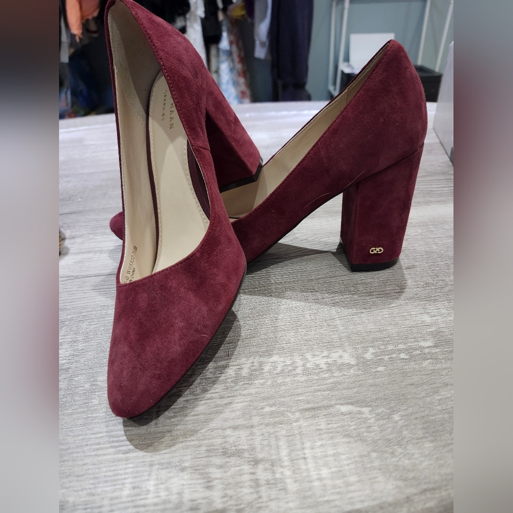 Cole Haan Burgundy Velvet Pumps US 7.5
